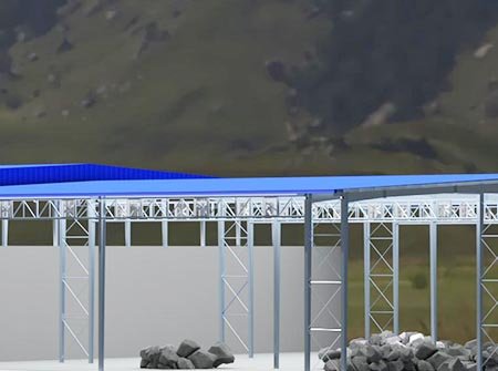 新喀里多尼亚8100 平镍矿储存仓库项目