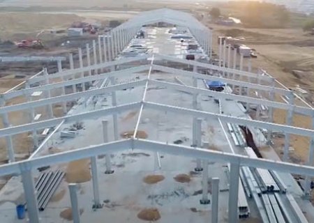 斯里兰卡钢结构车间安装视频